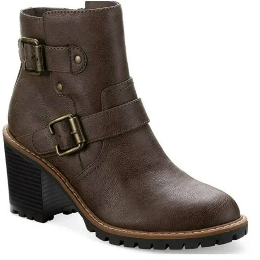 SUN + Stone Evellyn Booties Taupe (Size 9.5)